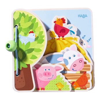 Babybuch Bauernhoffreunde aus Holz