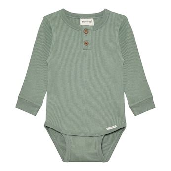 Henley-Body langarm Rippqualität