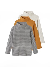 3er-Pack Jungen Rollkragen-Shirts
