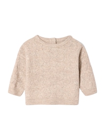 Baby Strickpullover mit Ajourmuster