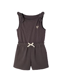 Kurzer Mädchen Jumpsuit aus Materialmix