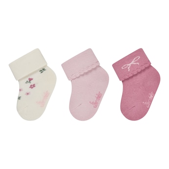 3er-Pack Socken Blumen Schleife