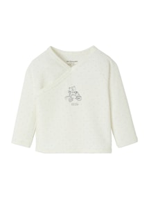 Bio-Kollektion: Gemusterte Baby Jacke mit Druckknöpfen BASIC