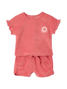 Baby-Set: T-Shirt & Shorts aus Frottee