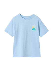 Jungen T-Shirt mit Motiv vorn und hinten, mit Recycling-Baumwolle