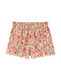 Shorts Mädchen Baby mit Dehnbund und Blumenmuster