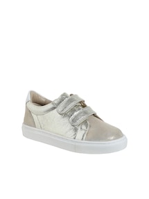 Kinder Ledersneakers mit Klett und Anziehtrick