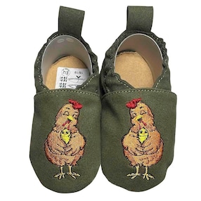 Kinderschuhe RecyStep Mama Huhn grün
