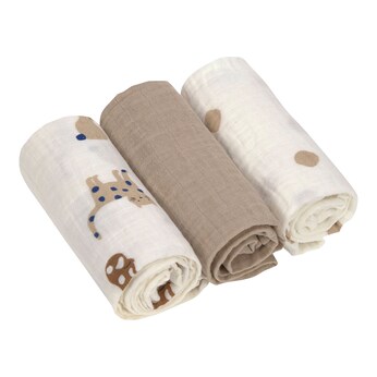 3er-Pack Mullwindeln 60x60 cm