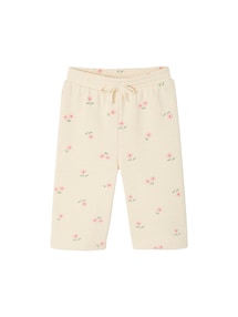 Weite Baby Sweathose mit Blumen und Recycling-Polyester