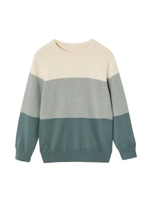Jungen Pullover mit Colorblock-Streifen