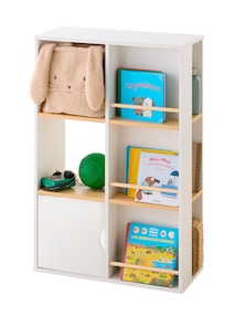 Regal mit Fächern und Bücherablage für Kinder