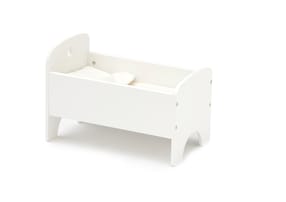 Puppenbett inkl. Bettwäsche weiß