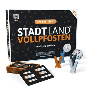 Stadt Land Vollpfosten - Das Brettspiel | Grundspiel – "Intelligenz ist relativ."