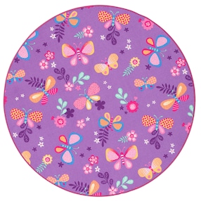 Kinder Spiel Teppich Schmetterling Rund