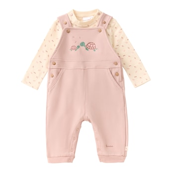 2-tlg. Set Latzhose mit Shirt Schildkröte