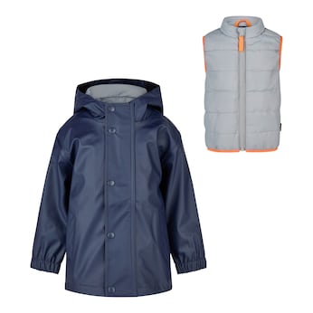 Regenjacke mit Kapuze 2in1 mit herausnehmbarer Weste