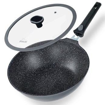 STONELINE SMART Wokpfanne 30 cm | mit Deckel - Grau