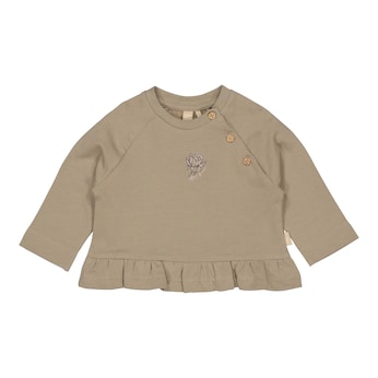 Sweatshirt mit Rüschen Blume