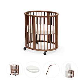 Bundle Sleepi Mini inkl. Matratze und Spannbetttuch, Himmelstange und Himmel