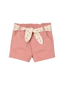 Baby Paperbag-Shorts mit Gürtel
