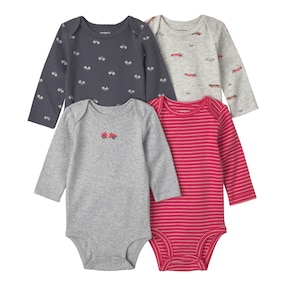 4er-Pack Bodys langarm Autos Ringel