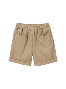 Mädchen Cord-Shorts mit Herztaschen und Dehnbund