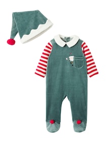 Baby Set aus Strampler und Mütze, Wichtel-Kostüm