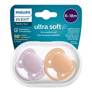 2er-Pack Schnuller ultra soft, 6-18M