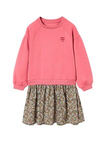 Mädchen Kleid mit Materialmix