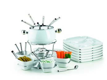 Fondueset, Edelstahl Fondueset