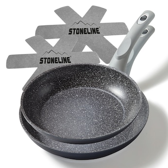 STONELINE Gourmundo Pfannen-Set 4-teilig | ohne Deckel - Grau