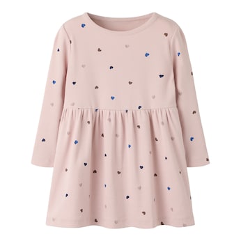 Kleid langarm Herzen Rippqualität