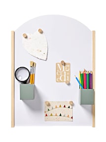 Whiteboard-Tafel aus Metall und Holz Kinderzimmer