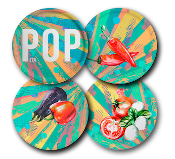 Pizzateller, Porzellan Pop