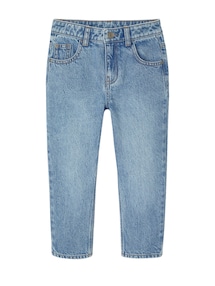 Gerade Jungen Jeans mit Acid-Waschung
