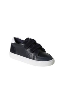 Kinder Ledersneakers mit Klett und Anziehtrick