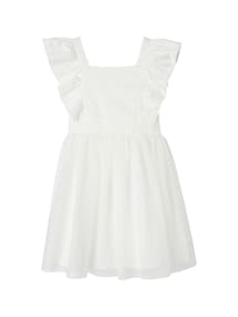 Festliches M‰dchen Volantkleid, Musselin & T¸ll