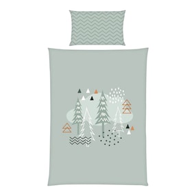 Renforcé Wende-Bettwäsche Nordic Forest 40x60 / 100x135 cm