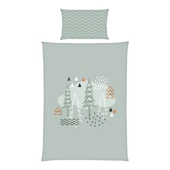 Renforcé Wende-Bettwäsche Nordic Forest 40x60 / 100x135 cm