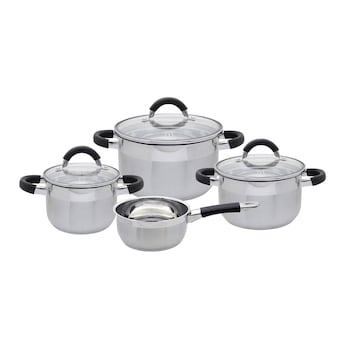 Topfset mit Abdampffunktion "Black Steam", 7-teilig