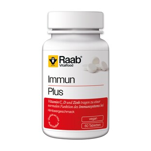 Immun Plus,Lutschtabletten, Geschmack Himbeere, 60 Stück, 90 g