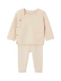 Baby Strick-Set: Pullover & Leggings