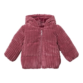 Cord-Steppjacke mit Kapuze Plüschfutter 