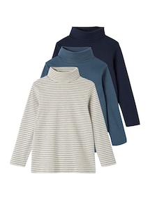 3er-Pack Jungen Rollkragen-Shirts