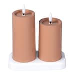 LED-Kerzen mit Ladestation, 2 Stück