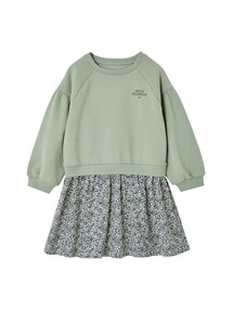 Mädchen Kleid mit Materialmix