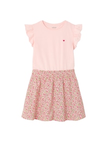 2-in-1-Kleid mit Herzstickerei Mädchen