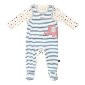 Strampler-Set 2-tlg. mit Shirt Elefant Ringel