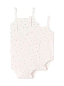 Mädchen Baby Trägerbodys 3er-Pack Bio-Baumwolle